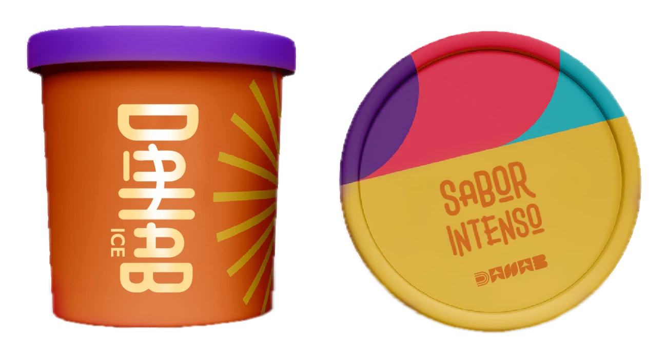 Helados Dahab · Logotipo y variaciones, Manual de marca · Ikusa Media